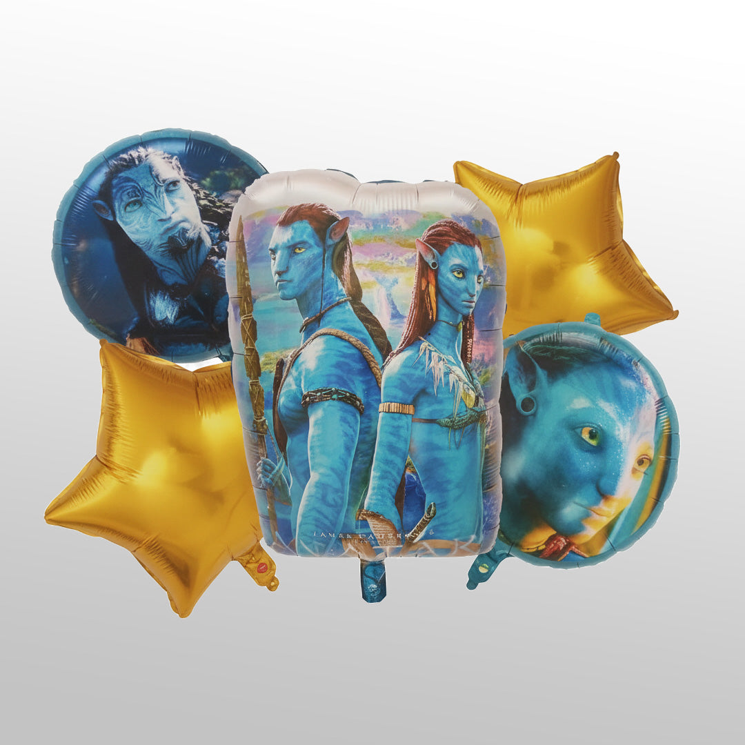 5 Pc Avatar Themed Foil Balloon Set