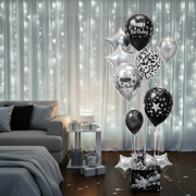 Surprise Happy Birthday Silver Helium Balloon Accessories Combo