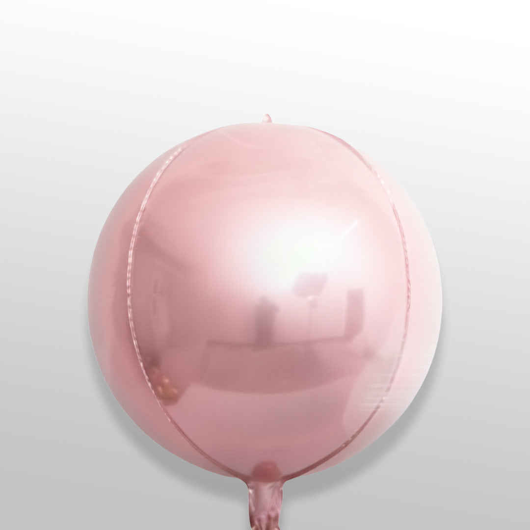 Pastel Pink 3D & 4D Orbz Shaped Foil Balloon