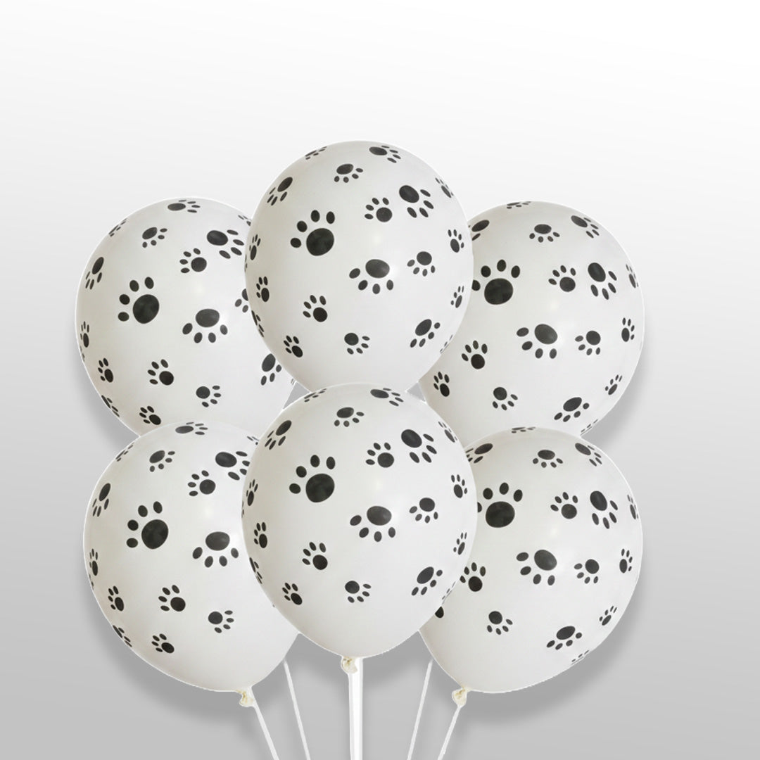 Paw Print Round Balloons