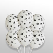 Paw print round balloons for paw theme birthday decoration
