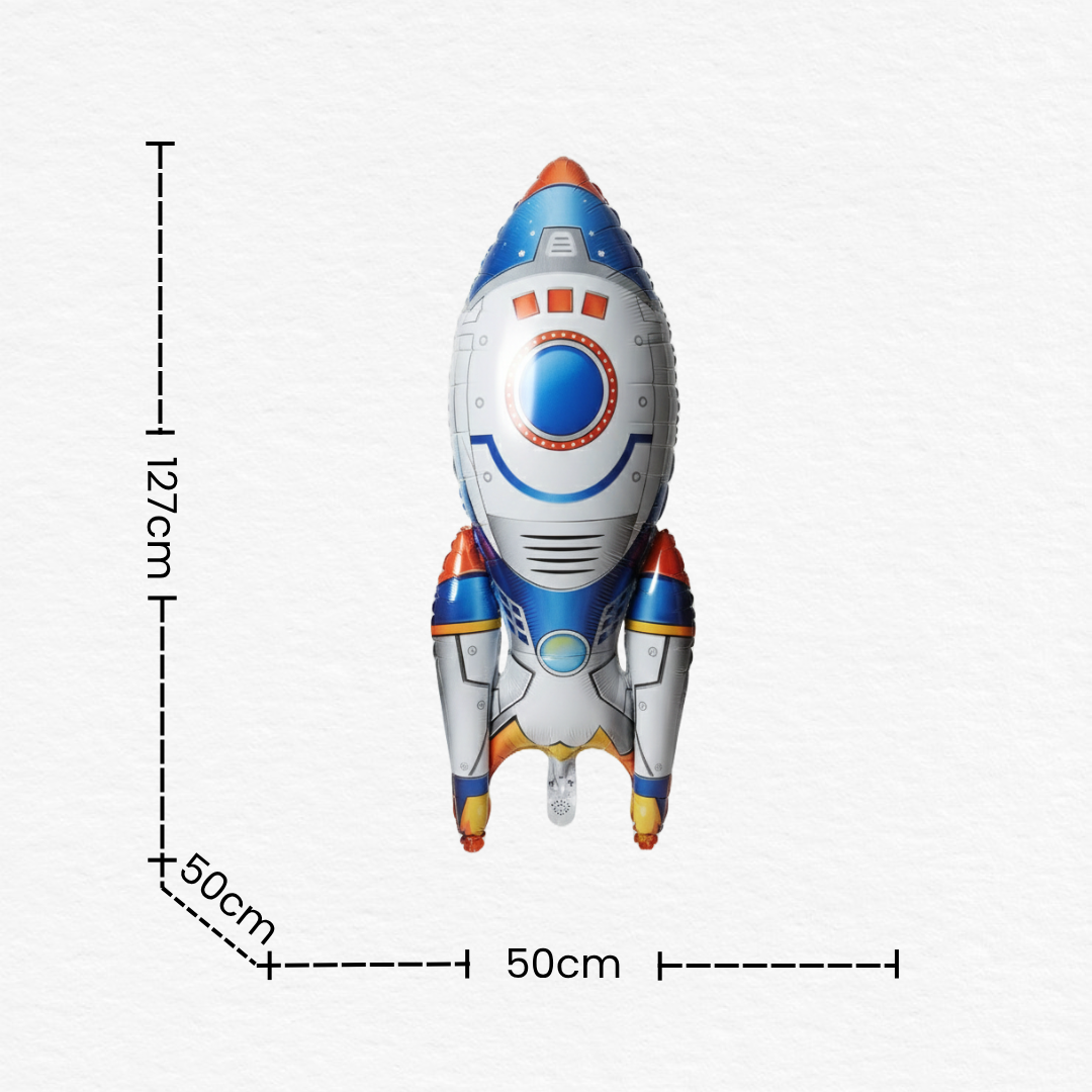 Astronaut Theme Birthday Balloon Decor Inflatable Rocket &  Boys Space Theme Birthday Party