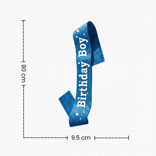 Blue Birthday Boy Glitter Sash/Male Birthday Party Decoration/Boys Birthday Celebration Accessory