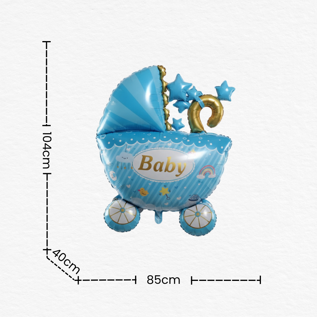 Blue Cradle Shape Baby Shower Foil Balloon / Baby Cradle Foil Balloon / Blue Cradle Foil Balloon for Boys / Baby Shower Decoration Balloon