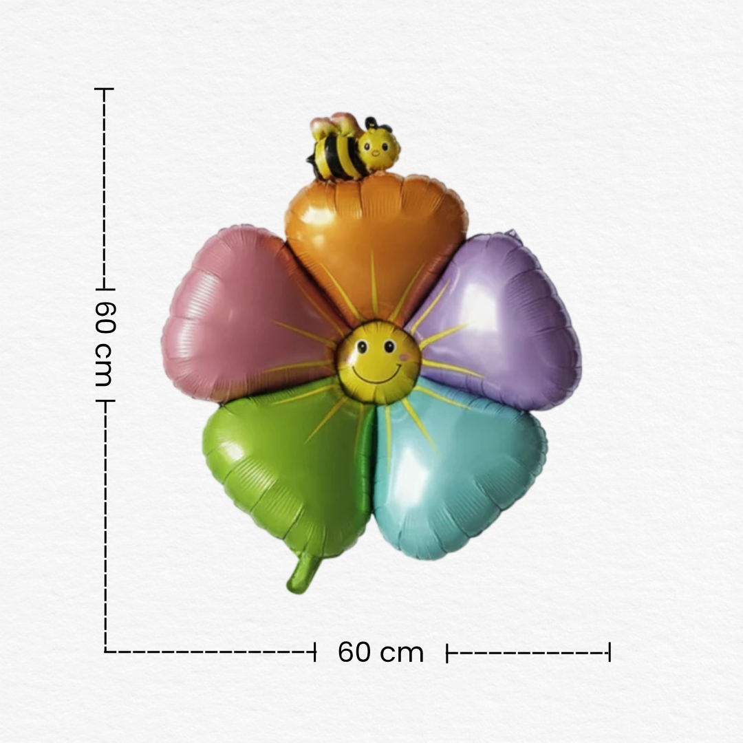 Colorful Five Petal Daisy Foil Balloon/Flower Theme Birthday Party Decorations for Girls/Daisy Flower Balloon for 1st/5th/10th Birthday
