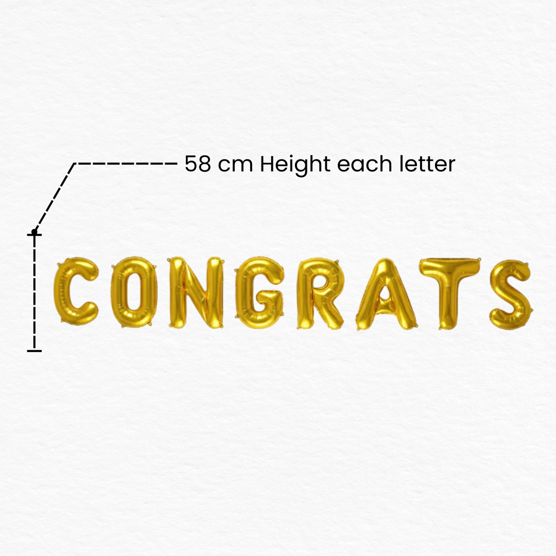 Congrats Golden Foil Balloon