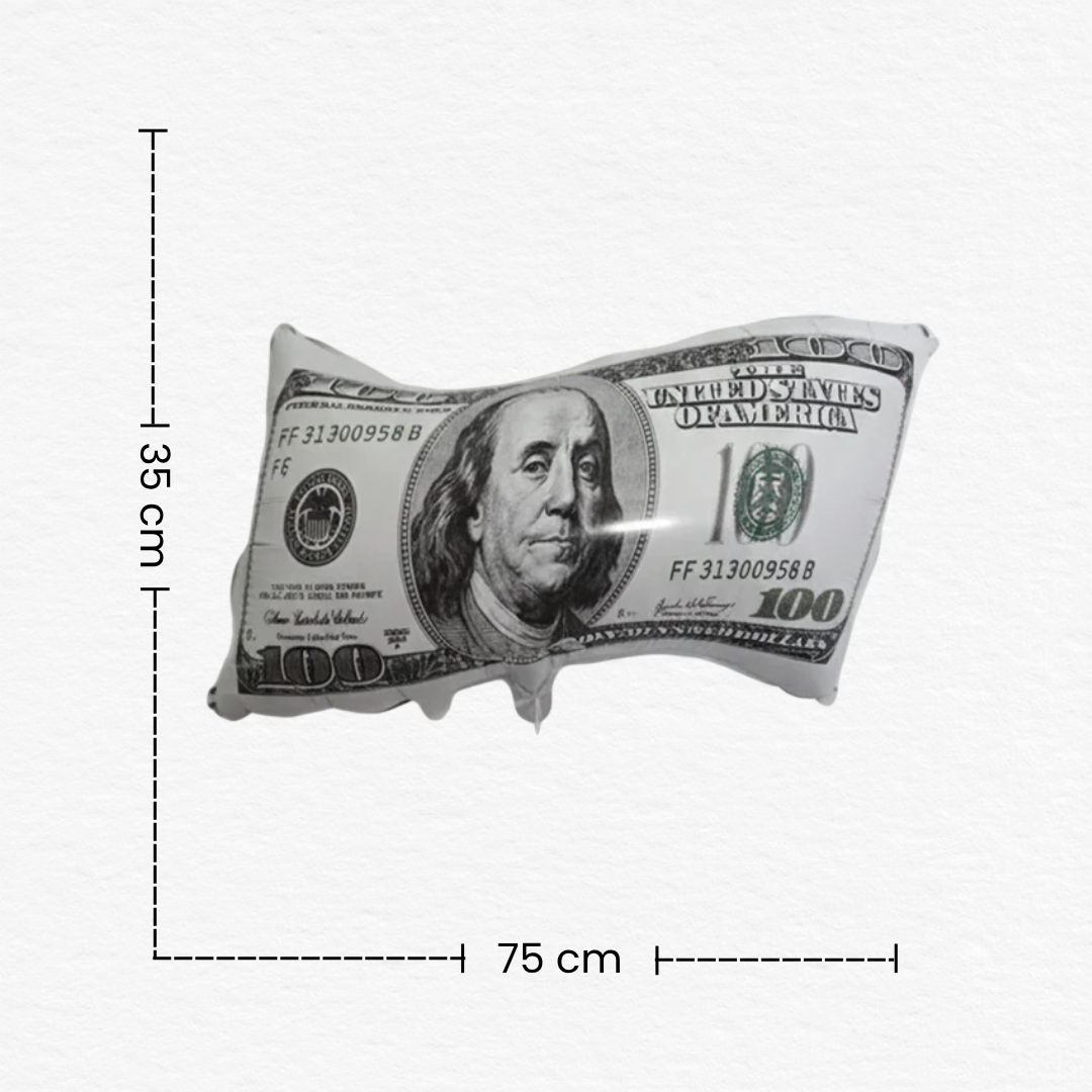 Dollar Bill Shaped Foil Balloon/Money & Casino Theme Party Decor (18th, 21st, 30th Birthday)