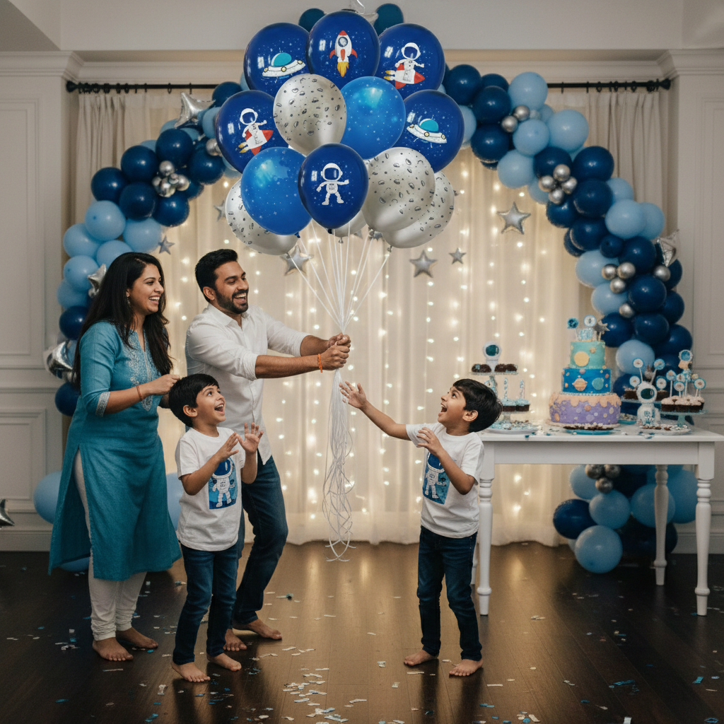 Galaxy Space Printed Balloon for Space Birthday