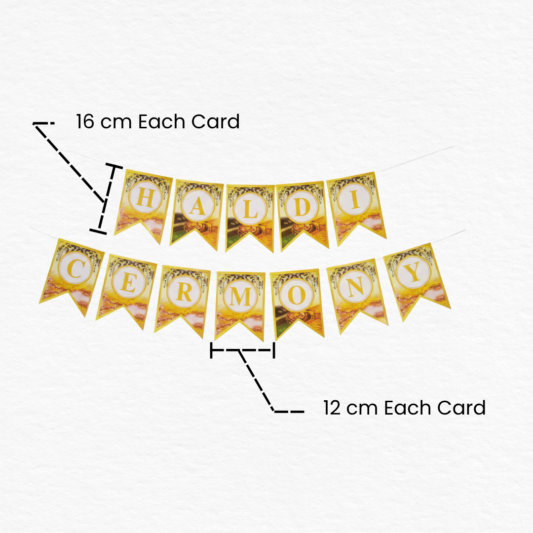 Haldi Ceremony Bunting Banner for Haldi Ceremony Decoration