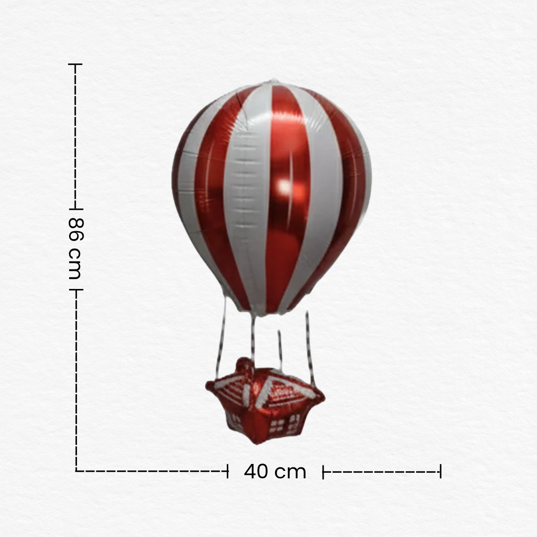 Hot Air Aluminum Foil Parachute Balloon for Kids & Adults/Hot Air Balloon Theme Decoration for 1st/5th Birthday