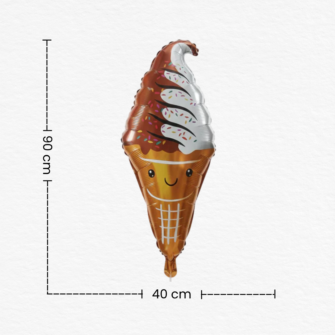 Ice Cream Cone Foil Balloon / Giant Ice Cream Foil Balloon / Ice Cream Theme Decoration Balloon