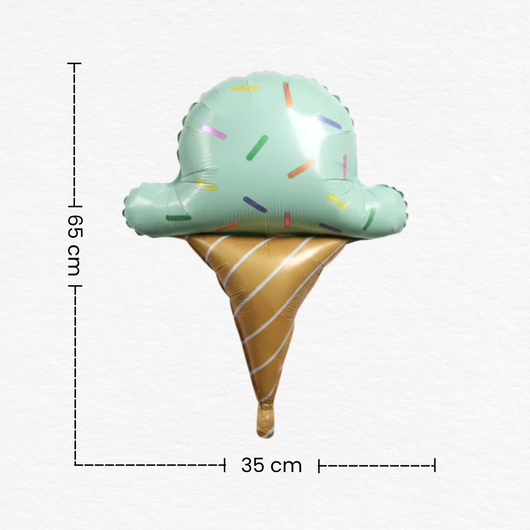 Ice Cream Foil Balloon / Ice Cream Theme Foil Balloon / Kids Birthday Party Decoration Balloon
