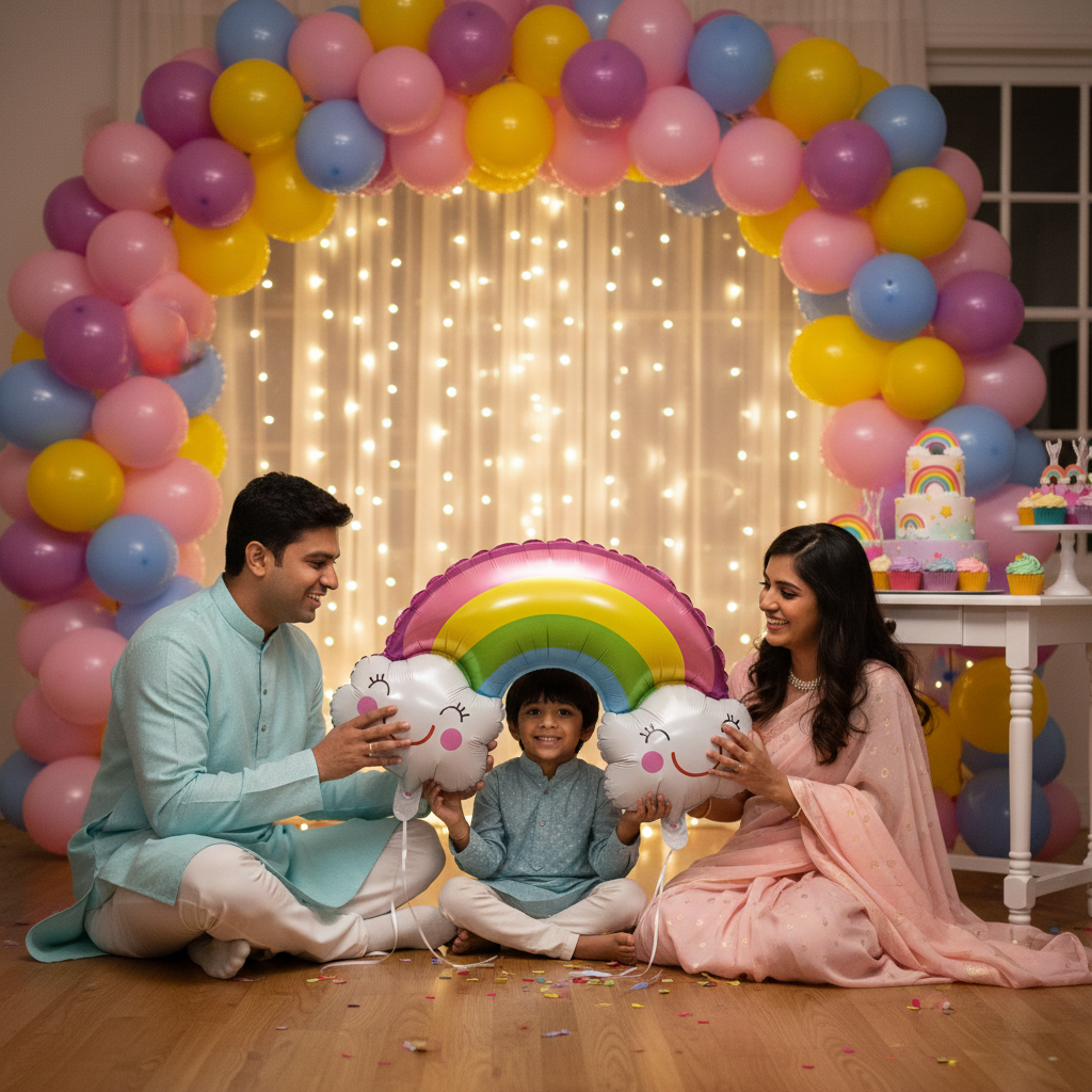 Rainbow Foil Balloon for Birthday Party