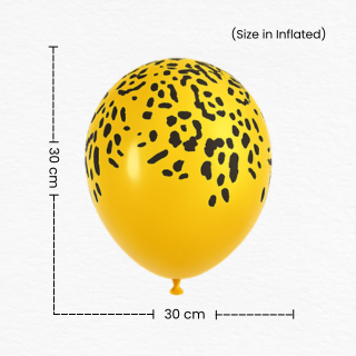 Leopard Print Round Balloons / Jungle Theme Balloons / Safari Theme Animal Print Balloons for Birthday Decoration & Party Decor
