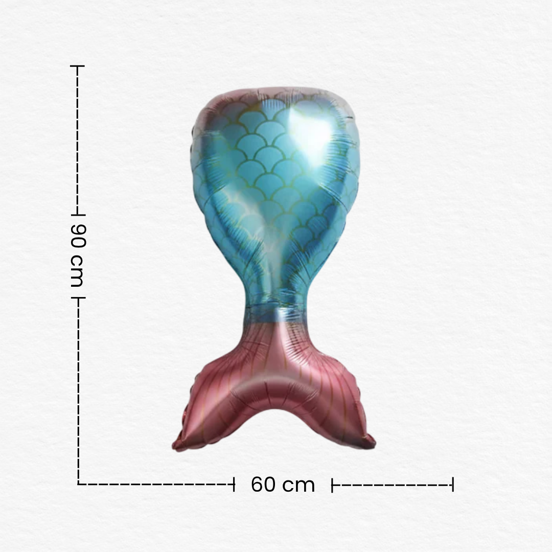 Mermaid Foil Balloon/Sea Party Decorations for Girls/Magical Mermaid Theme Birthday Balloon for 1st/5th Birthday