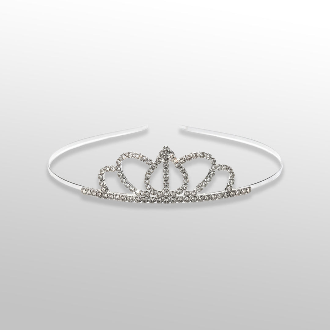 Girls silver crown tiara headband for birthday party
