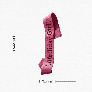 Pink Birthday Girl Sash / Birthday Girl Sash for Girls Birthday Party / Pink Birthday Party Accessories