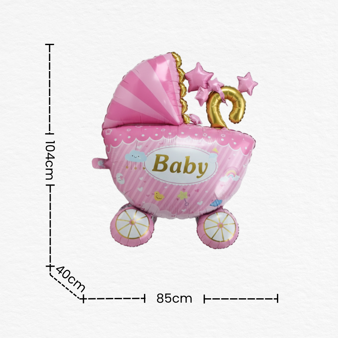 Pink Cradle Shape Baby Shower Foil Balloon/Newborn Arrival Backdrop Decoration