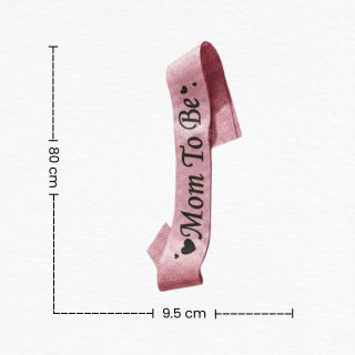 Pink Mom To Be Sash for Baby Shower / Mom To Be Baby Shower Sash / Pink Satin Baby Shower Party Decoration Accessory