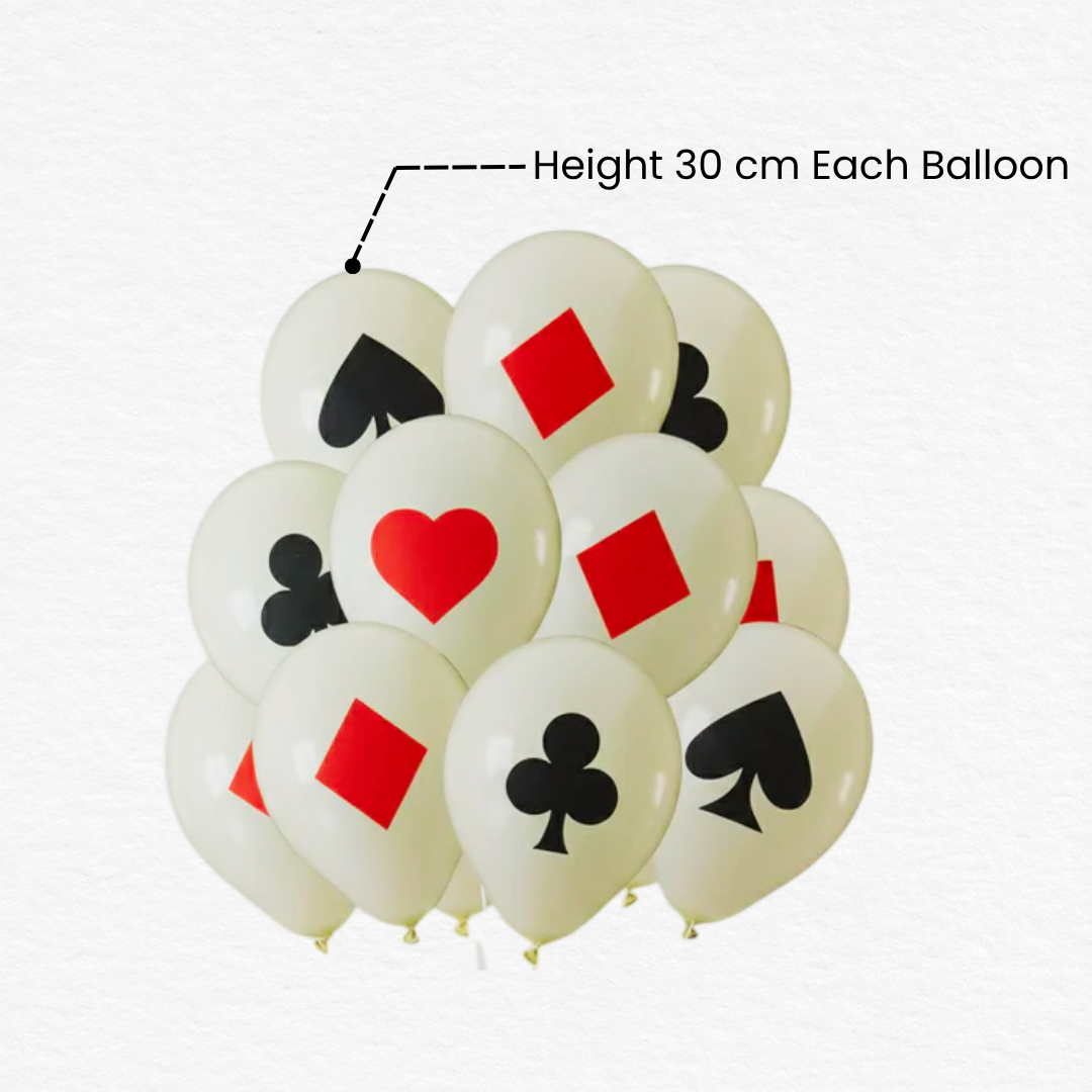 Playing Cards Balloons / Casino Theme Helium Foil Balloons / Poker Party Decoration Balloons