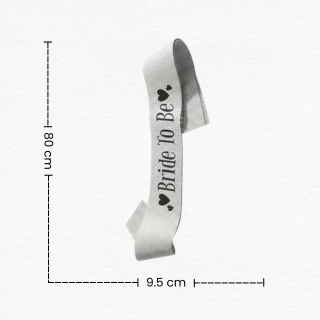 Silver Bride To Be Sash / Bridal Shower Sash for Bride To Be Party / Bachelorette Party Decoration Sash