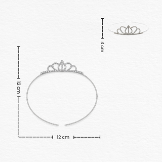 Silver Tiara Headband for Women & Girls / Girls Silver Crown with Silver Stones / Princess Crown Birthday Party Headband / Womens Silver Queen Crown