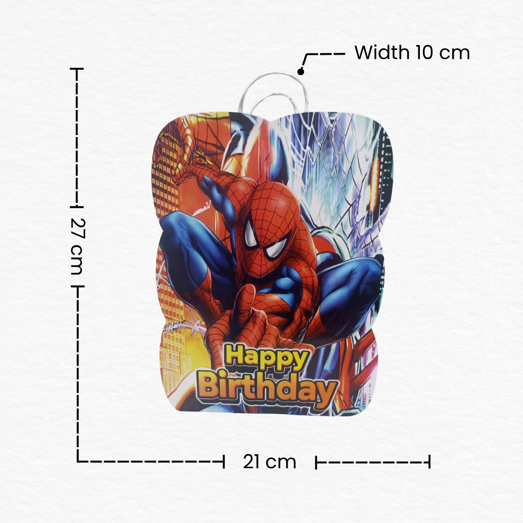 Spider Man Theme Happy Birthday Gift Bag for Boys/Superhero Theme Party Decoration Accessory/Birthday Gift Packing Bag