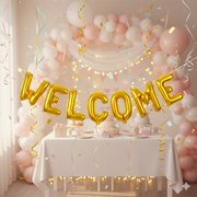 Welcome Golden Foil Balloon