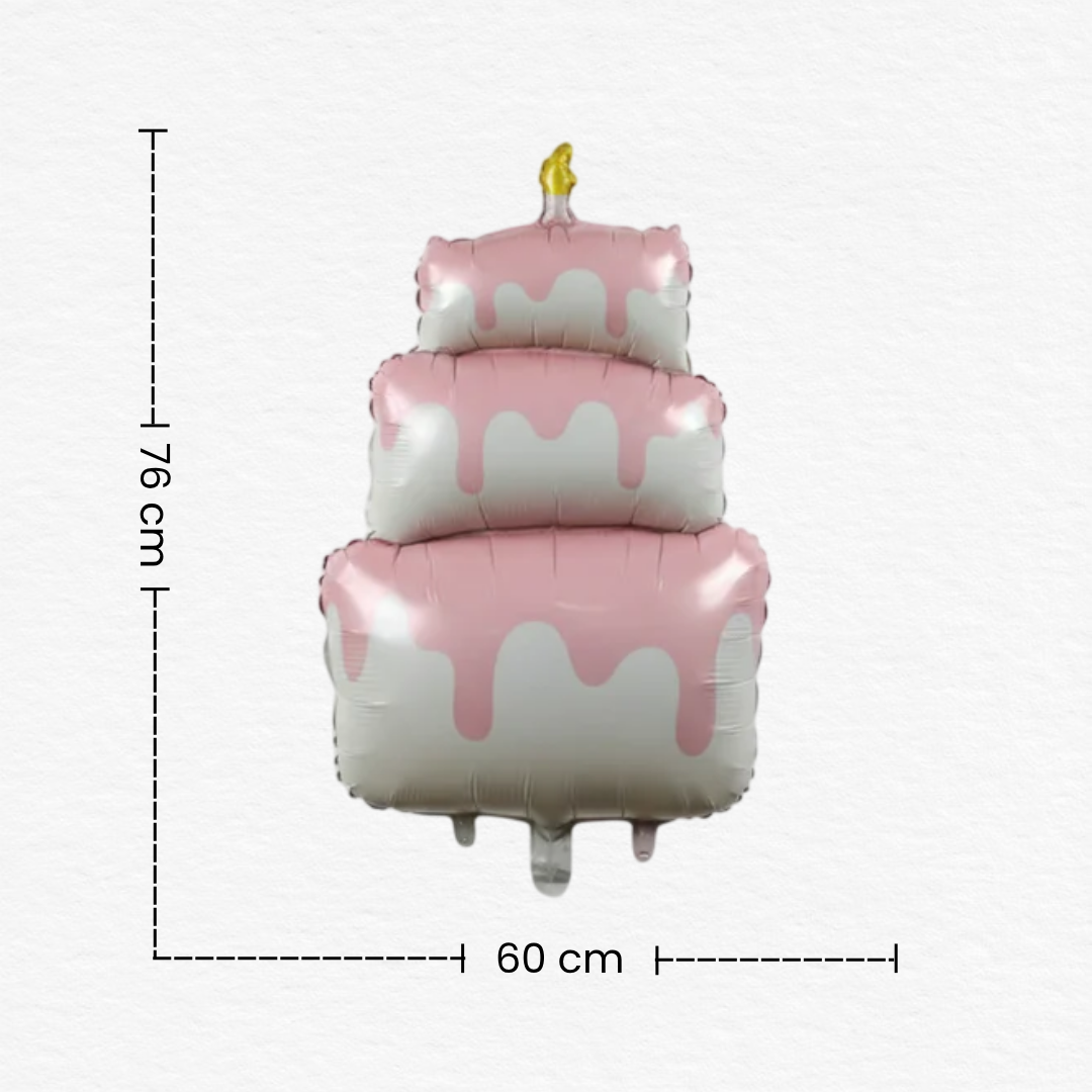 Three Tiered Birthday Cake Foil Balloon / 3 Tier Cake Birthday Party Decoration Balloon