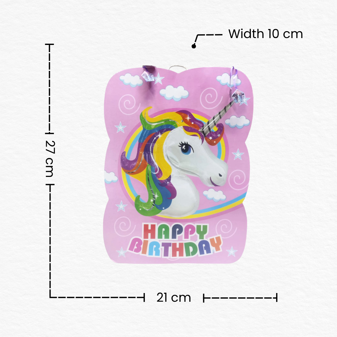 Unicorn Theme Happy Birthday Gift Bag for Girls/Rainbow Unicorn Party Decoration Accessory/Birthday Gift Packing Bag