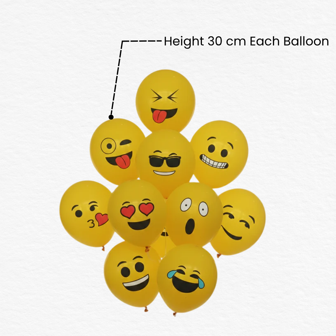 Yellow Emoji Smiley Balloons