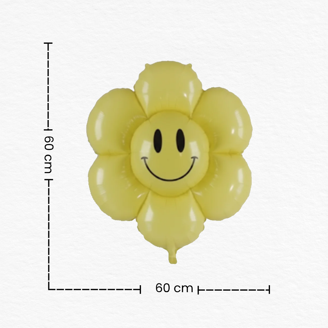 Yellow Flower Foil Balloon / Floral Theme Decoration Balloon for Birthday Party / Baby Shower & Nursery Decoration Balloon