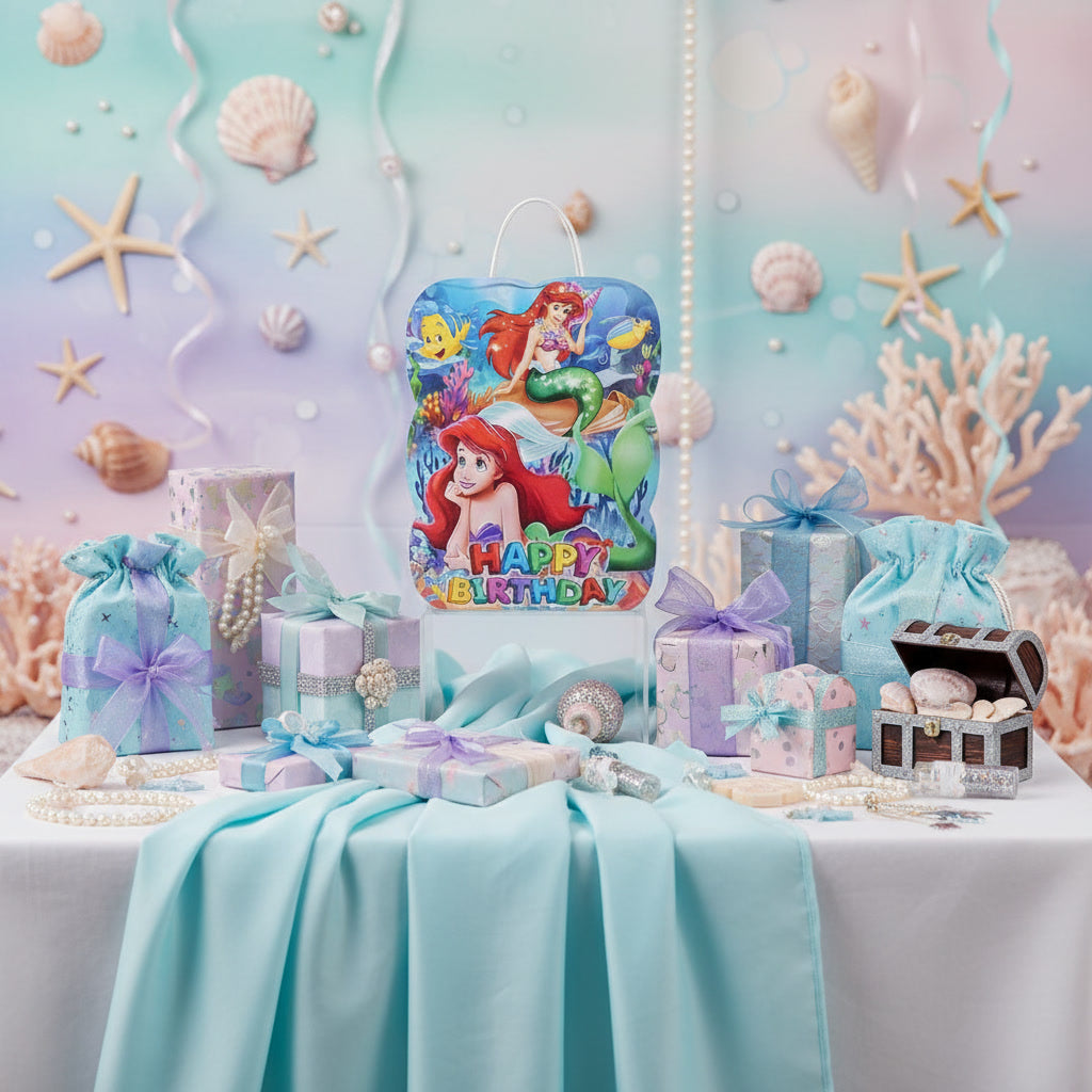 The Little Mermaid Theme Happy Birthday Gift Bag
Princess Ariel Party Favor Bag for Girls