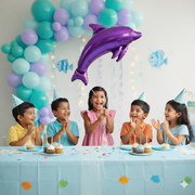 Party Purple Dolphin Foil Balloon