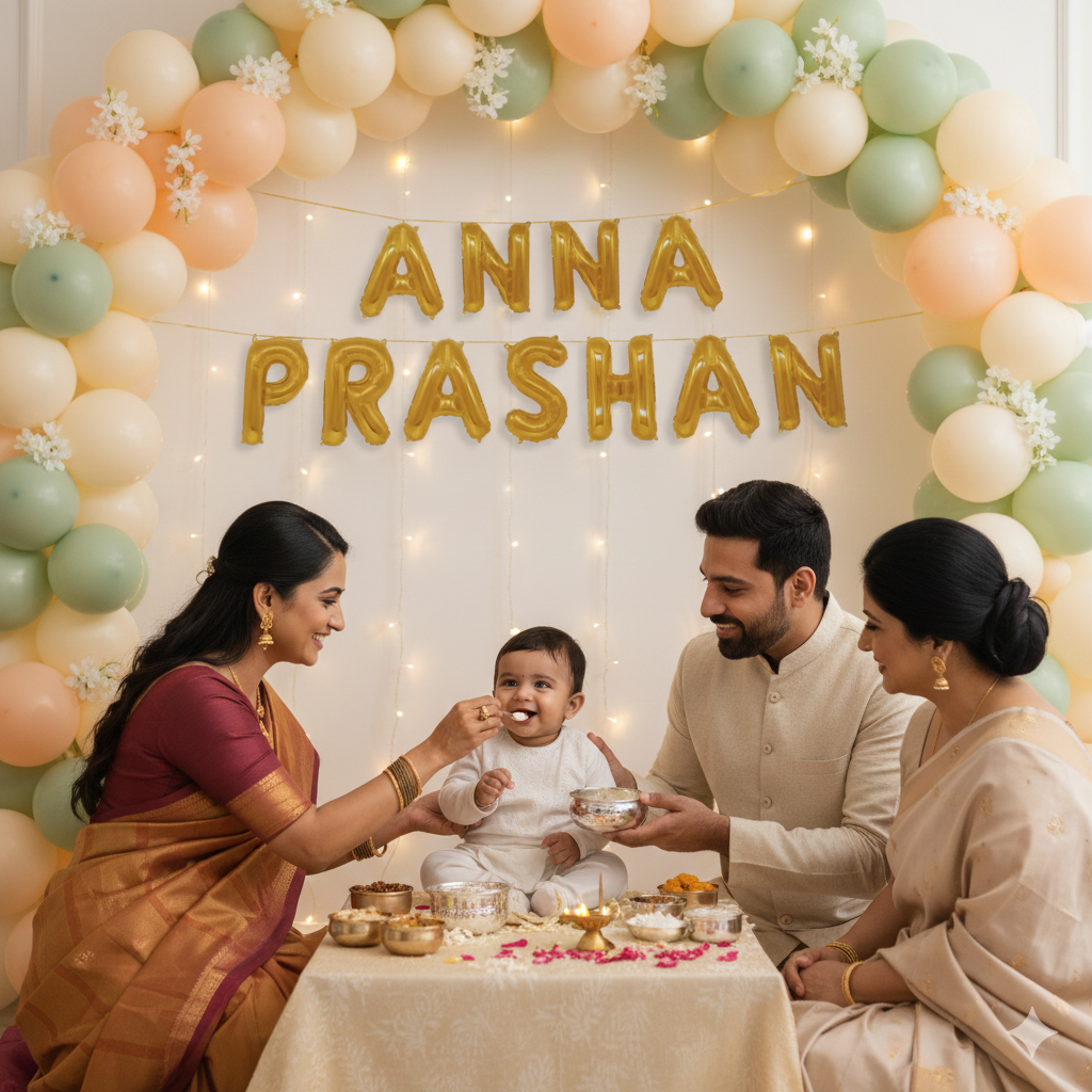 Anna Prashan Golden Foil Balloon