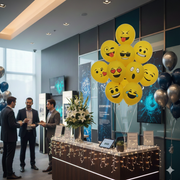 Yellow Emoji Smiley Balloons