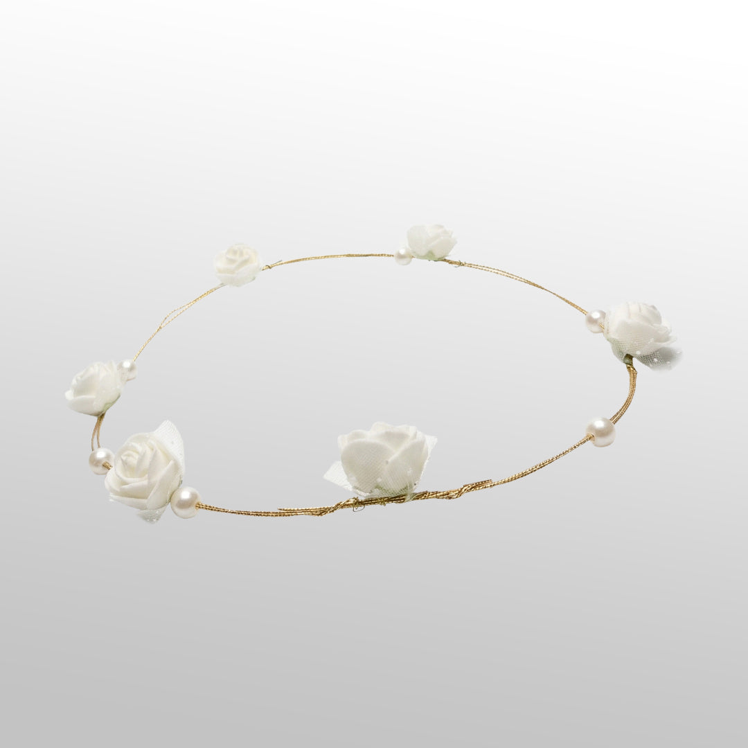 White Rose Headband for Birthdays and Anniversaries
Rose Flower Crown for Kids