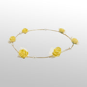 Yellow Rose Headband for Wedding and haldi 
Yellow Rose Flower Crown for Girls