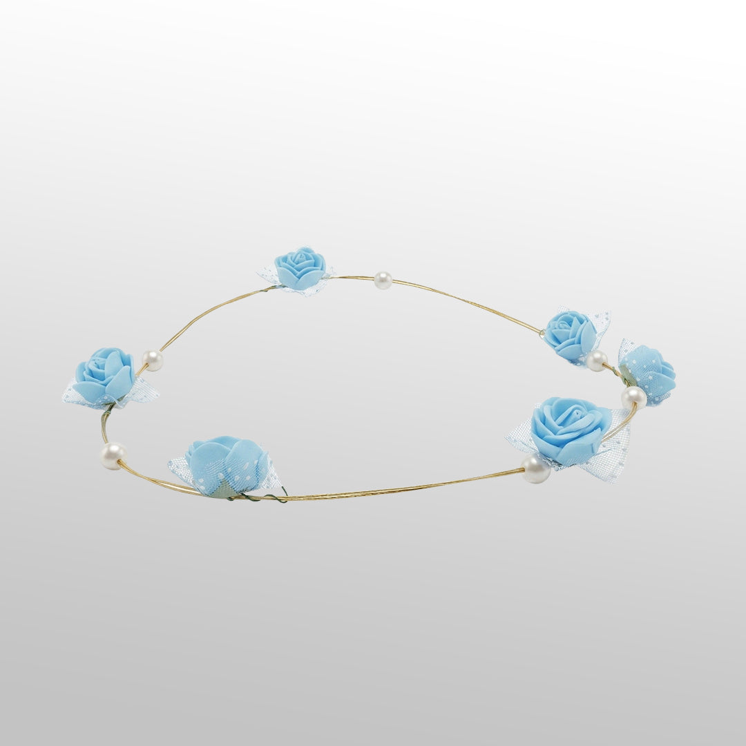 Sky Blue Rose Headband for Birthdays and Anniversaries
Blue Rose Flower Crown for Kids